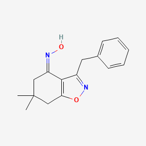 (4Z)-3-benzyl-N-hydroxy-6,6-dimethyl-6,7-dihydro-1,2-benzoxazol-4(5H)-imine