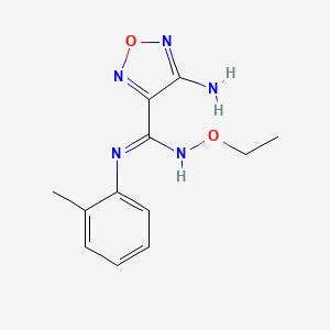 4-amino-N'-ethoxy-N-(2-methylphenyl)-1,2,5-oxadiazole-3-carboximidamide