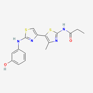 N-{2-[(3-hydroxyphenyl)amino]-4'-methyl-4,5'-bi-1,3-thiazol-2'-yl}propanamide