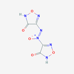 molecular formula C4H2N6O5 B11097528 4-[(4-Hydroxy-1,2,5-oxadiazol-3-YL)-non-azoxy]-1,2,5-oxadiazol-3-OL 