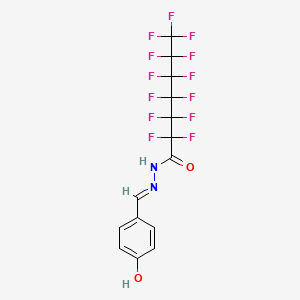 2,2,3,3,4,4,5,5,6,6,7,7,7-Tridecafluoro-heptanoic acid (4-hydroxy-benzylidene)-hydrazide