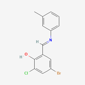 4-bromo-2-chloro-6-{(E)-[(3-methylphenyl)imino]methyl}phenol