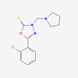 5-(2-chlorophenyl)-3-(pyrrolidin-1-ylmethyl)-1,3,4-oxadiazole-2(3H)-thione