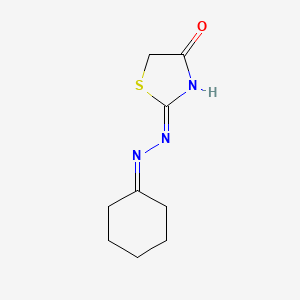 molecular formula C9H13N3OS B11097625 Thiazolidine-2,4-dione, 2-cyclohexylidenehydrazone 