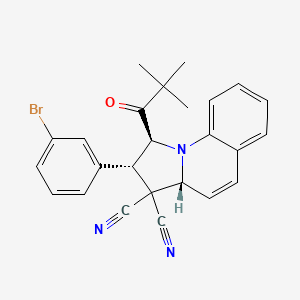 (1S,2S,3aR)-2-(3-bromophenyl)-1-(2,2-dimethylpropanoyl)-1,2-dihydropyrrolo[1,2-a]quinoline-3,3(3aH)-dicarbonitrile