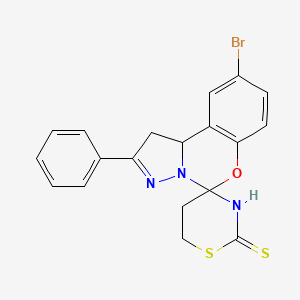 9-bromo-2-phenyl-1,10b-dihydro-2'H-spiro[pyrazolo[1,5-c][1,3]benzoxazine-5,4'-[1,3]thiazinane]-2'-thione