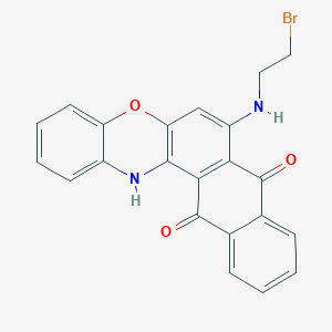 molecular formula C22H15BrN2O3 B11097649 7-[(2-bromoethyl)amino]-8H-naphtho[2,3-a]phenoxazine-8,13(14H)-dione 