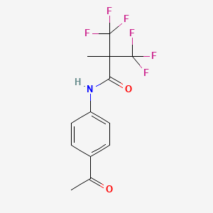 molecular formula C13H11F6NO2 B11097651 N-(4-acetylphenyl)-3,3,3-trifluoro-2-methyl-2-(trifluoromethyl)propanamide 