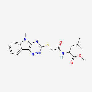 methyl N-{[(5-methyl-5H-[1,2,4]triazino[5,6-b]indol-3-yl)sulfanyl]acetyl}leucinate