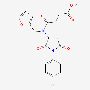 4-{[1-(4-Chlorophenyl)-2,5-dioxopyrrolidin-3-yl](furan-2-ylmethyl)amino}-4-oxobutanoic acid