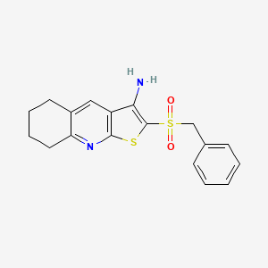 molecular formula C18H18N2O2S2 B11097738 2-Phenylmethanesulfonyl-5,6,7,8-tetrahydro-thieno[2,3-b]quinolin-3-ylamine 