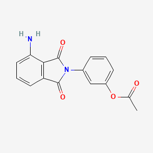 molecular formula C16H12N2O4 B11097749 3-(4-amino-1,3-dioxo-1,3-dihydro-2H-isoindol-2-yl)phenyl acetate 