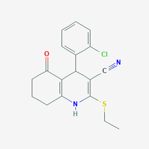 4-(2-Chloro-phenyl)-2-ethylsulfanyl-5-oxo-1,4,5,6,7,8-hexahydro-quinoline-3-carbonitrile