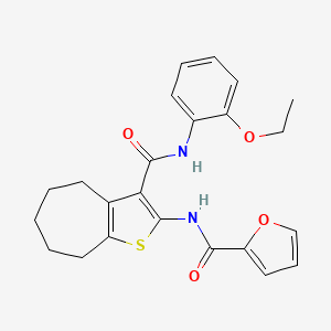 N-{3-[(2-ethoxyphenyl)carbamoyl]-5,6,7,8-tetrahydro-4H-cyclohepta[b]thiophen-2-yl}furan-2-carboxamide