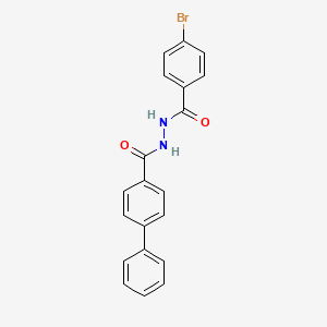 molecular formula C20H15BrN2O2 B11097810 N'-[(4-bromophenyl)carbonyl]biphenyl-4-carbohydrazide 