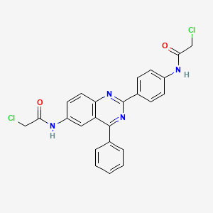 molecular formula C24H18Cl2N4O2 B11097817 2-chloro-N-(2-{4-[(chloroacetyl)amino]phenyl}-4-phenylquinazolin-6-yl)acetamide 