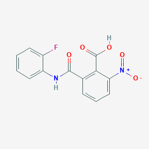 molecular formula C14H9FN2O5 B11097823 2-[(2-Fluorophenyl)carbamoyl]-6-nitrobenzoic acid CAS No. 312636-17-2