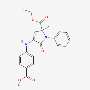 4-{[5-(ethoxycarbonyl)-5-methyl-2-oxo-1-phenyl-2,5-dihydro-1H-pyrrol-3-yl]amino}benzoic acid