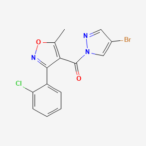 (4-bromo-1H-pyrazol-1-yl)[3-(2-chlorophenyl)-5-methyl-1,2-oxazol-4-yl]methanone