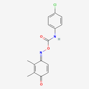 molecular formula C15H13ClN2O3 B11097843 (4E)-4-({[(4-chlorophenyl)carbamoyl]oxy}imino)-2,3-dimethylcyclohexa-2,5-dien-1-one 