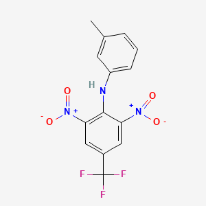 molecular formula C14H10F3N3O4 B11097865 N-(3-methylphenyl)-2,6-dinitro-4-(trifluoromethyl)aniline 