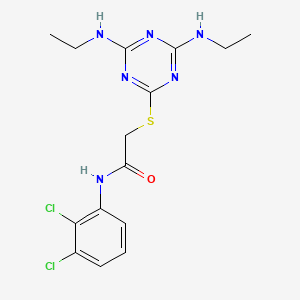 2-{[4,6-bis(ethylamino)-1,3,5-triazin-2-yl]sulfanyl}-N-(2,3-dichlorophenyl)acetamide