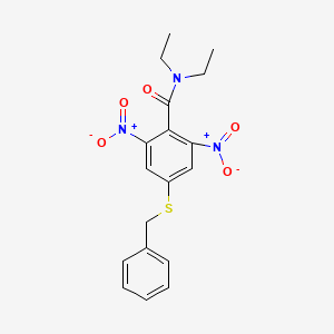 4-(benzylsulfanyl)-N,N-diethyl-2,6-dinitrobenzamide