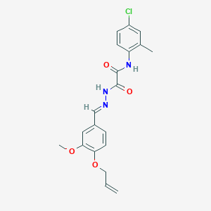 molecular formula C20H20ClN3O4 B11097939 N-(4-chloro-2-methylphenyl)-2-{(2E)-2-[3-methoxy-4-(prop-2-en-1-yloxy)benzylidene]hydrazinyl}-2-oxoacetamide 