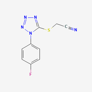 molecular formula C9H6FN5S B11097940 Acetonitrile, 2-[1-(4-fluorophenyl)-5-tetrazolylthio]- 