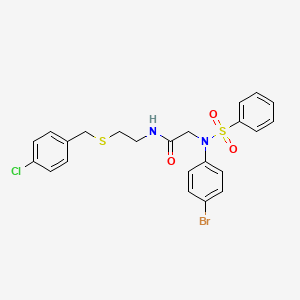 2-[N-(4-Bromophenyl)benzenesulfonamido]-N-(2-{[(4-chlorophenyl)methyl]sulfanyl}ethyl)acetamide