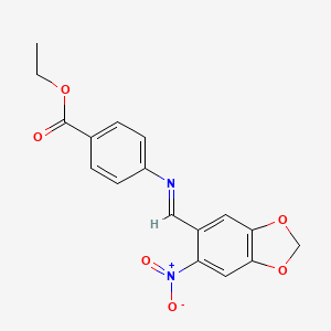 ethyl 4-{[(E)-(6-nitro-1,3-benzodioxol-5-yl)methylidene]amino}benzoate