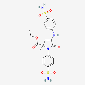 ethyl 2-methyl-5-oxo-1-(4-sulfamoylphenyl)-4-[(4-sulfamoylphenyl)amino]-2,5-dihydro-1H-pyrrole-2-carboxylate