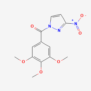 molecular formula C13H13N3O6 B11098034 (3-nitro-1H-pyrazol-1-yl)(3,4,5-trimethoxyphenyl)methanone 