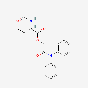 molecular formula C21H24N2O4 B11098040 2-(diphenylamino)-2-oxoethyl N-acetylvalinate 