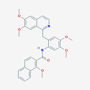 molecular formula C32H30N2O6 B11098067 N-{2-[(6,7-dimethoxyisoquinolin-1-yl)methyl]-4,5-dimethoxyphenyl}-1-methoxynaphthalene-2-carboxamide 