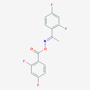 (2,4-difluorophenyl)({[(1E)-1-(2,4-difluorophenyl)ethylidene]amino}oxy)methanone