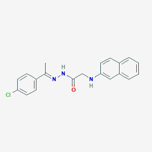 molecular formula C20H18ClN3O B11098089 N'-[(1E)-1-(4-Chlorophenyl)ethylidene]-2-[(naphthalen-2-YL)amino]acetohydrazide 