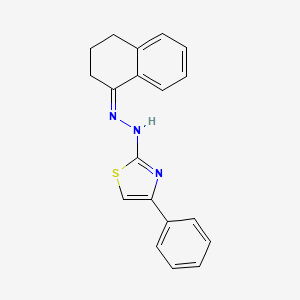 (2E)-2-[(2Z)-3,4-dihydronaphthalen-1(2H)-ylidenehydrazinylidene]-4-phenyl-2,3-dihydro-1,3-thiazole