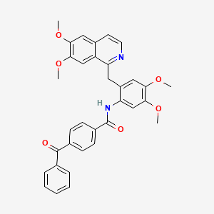 4-benzoyl-N-{2-[(6,7-dimethoxyisoquinolin-1-yl)methyl]-4,5-dimethoxyphenyl}benzamide