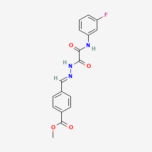 methyl 4-[(E)-(2-{[(3-fluorophenyl)amino](oxo)acetyl}hydrazinylidene)methyl]benzoate