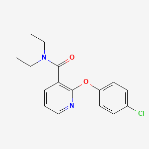 2-(4-chlorophenoxy)-N,N-diethylpyridine-3-carboxamide