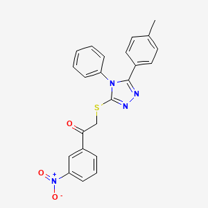 2-{[5-(4-methylphenyl)-4-phenyl-4H-1,2,4-triazol-3-yl]sulfanyl}-1-(3-nitrophenyl)ethanone