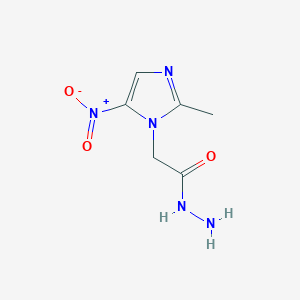 molecular formula C6H9N5O3 B11098168 2-(2-methyl-5-nitro-1H-imidazol-1-yl)acetohydrazide 