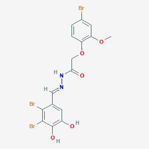 2-(4-bromo-2-methoxyphenoxy)-N'-[(E)-(2,3-dibromo-4,5-dihydroxyphenyl)methylidene]acetohydrazide