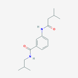 molecular formula C16H24N2O2 B11098196 3-[(3-methylbutanoyl)amino]-N-(2-methylpropyl)benzamide 