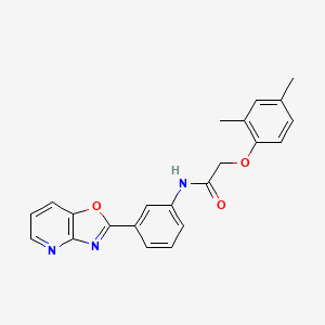 molecular formula C22H19N3O3 B11098210 2-(2,4-dimethylphenoxy)-N-[3-([1,3]oxazolo[4,5-b]pyridin-2-yl)phenyl]acetamide 