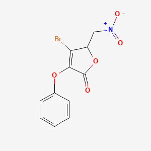 4-bromo-5-(nitromethyl)-3-phenoxyfuran-2(5H)-one