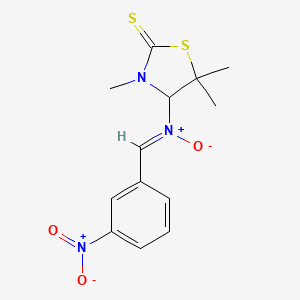 molecular formula C13H15N3O3S2 B11098253 3,5,5-trimethyl-4-[(Z)-(3-nitrobenzylidene)(oxido)-lambda~5~-azanyl]-1,3-thiazolidine-2-thione 