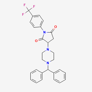 3-[4-(Diphenylmethyl)piperazin-1-yl]-1-[4-(trifluoromethyl)phenyl]pyrrolidine-2,5-dione