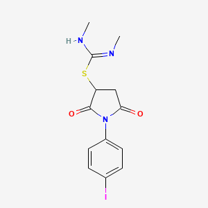 molecular formula C13H14IN3O2S B11098263 1-(4-iodophenyl)-2,5-dioxopyrrolidin-3-yl N,N'-dimethylcarbamimidothioate 